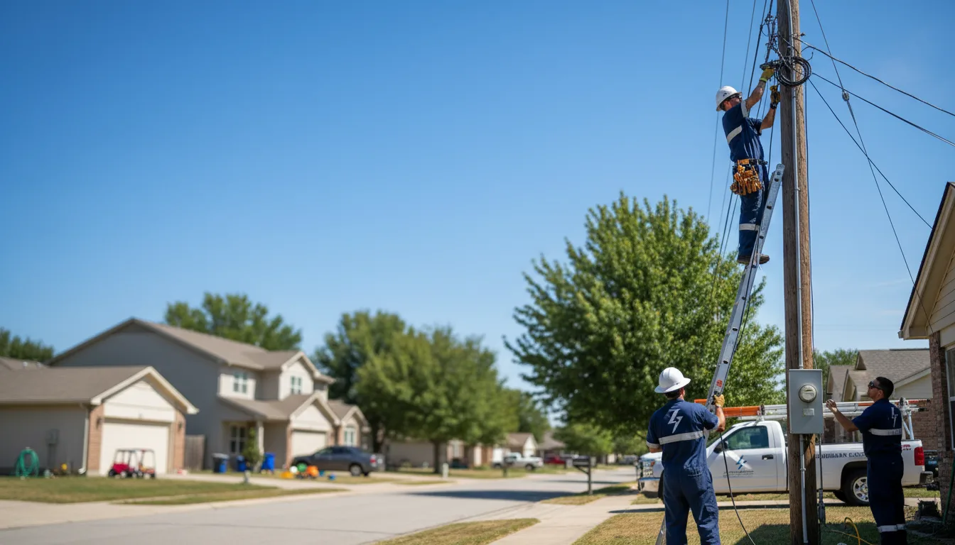 Residential electrician providing installation services in Perryville, AR